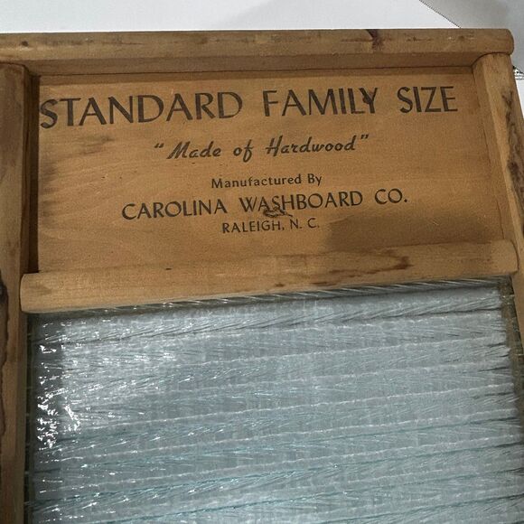 Vintage Two in One Washboard with Glass Rubbing Surface Standard Family Size - Picture 11 of 12